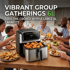 Freidora de Aire Digital Popular de 6L con Olla y Bandeja Desmontables, 8 Programas Preestablecidos, Operación con un Toque para Parejas y Familias Pequeñas - Product Image 4