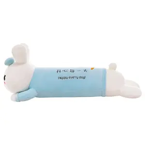 LIMÃO 70/90/110/130cm Encantador Coelho Animal Macio Dos Desenhos Animados Orelhas Longas Huggable Brinquedo De Pelúcia Coelho Recheado Travesseiro Para Crianças Descanso