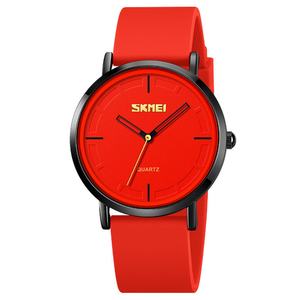 Montre-bracelet à quartz rétro minimaliste pour homme SKMEI 2050, style business, bracelet en silicone, étanche à la sueur, montre de sport, boîtier en alliage, verre - Product Image 2