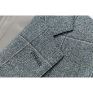 1505 Abito da <span class=keywords><strong>Uomo</strong></span> di Lusso <span class=keywords><strong>Grigio</strong></span>, 50% Lana e 50% Lino, Prezzo di Fabbrica all'Ingrosso, <span class=keywords><strong>Blazer</strong></span> Maschile - Product Image 5