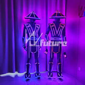 Costume de scène unisexe pour adultes, style armure, lumineux, pour KTV, ambiance de bar, accessoires de performance scénique, uniforme de général fantastique - Product Image 4