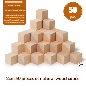 Blocchi di Costruzione in Legno Colorati per l'Educazione Precoce dei Bambini, Cubi Quadrati per l'Assemblaggio di Forme Geometriche Tridimensionali, Giocattoli Educativi - Product Image 6