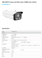 Caméra réseau longue portée à lumière blanche pour la reconnaissance des plaques d'immatriculation (LPR/ANPR), 4MP 30FPS, 8-32MM, WDR, fente SD, alarme, Superliveplus