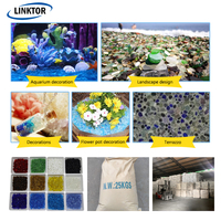 ODM OEM 2-4MM 6-9MM Piedras de vidrio plano Cuentas de vidrio transparente Guijarros de vidrio verde Azul Rojo utilizados en la decoración del jardín