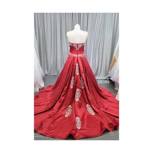 Popular Chinese Traditional Satin Long Wedding Dress From China