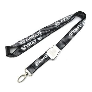 Factory Customized <b>Polyester</b> Neck <b>Lanyard</b> Bespoke Manufacturer Detachable Strap Sewn Steel Hook Release Buckle Logo Pattern - Product Image 2