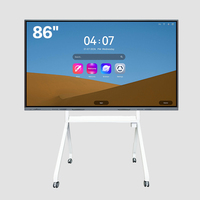 Tableau blanc interactif intelligent avec écran LCD 4K, panneau moderne de 86 pouces pour les salles de classe des écoles