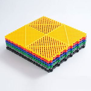 Dalles de sol en plastique emboîtables antidérapantes et résistantes à l'usure pour lavage de voitures – Installation facile sans creuser – Grille robuste - Product Image 2