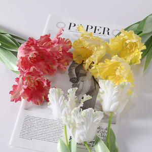 Fiore Artificiale Tulipano Pappagallo Singolo con Texture Stampata in 3D, Bouquet Idratante per Progetti di <span class=keywords><strong>Giardinaggio</strong></span> - Product Image 3