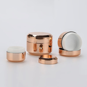 5g 8g 15g 30g 50g Cosmetic packaging empty fancy pink black gold silver plastic cream jars double wall container UV nail gel jar