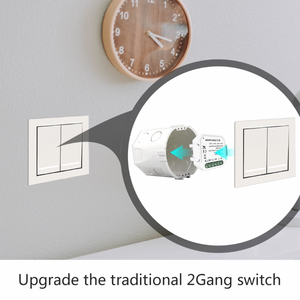 Module de relais WiFi <span class=keywords><strong>Tuya</strong></span>, contact sec, 2 canaux, IP21, 2 voies, AC 110-220V, DC 12/24V, max 2*10A, compatible Alexa et Google Home - Product Image 4