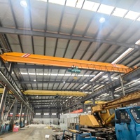 Grúa Puente Monoviga Motorizada de 10 Toneladas de Capacidad para Uso en Taller, 7.5m de Vano y 12m de Altura de Elevación