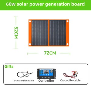 Panel Solar Portátil de Alta Potencia de 500W y 18V, Dedicado para Carga Rápida Móvil en Exteriores, Bolsa Plegable para Acampar y Hacer Senderismo - Product Image 6