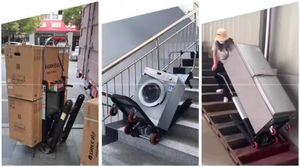 Troli tangan portabel baterai panjat tangga listrik untuk panjat tebing kargo tangga pemanjat truk tangan untuk penanganan bahan - Product Image 6