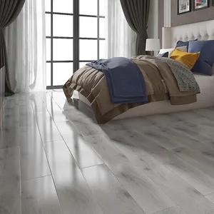 white smoke wax sealing v-groove uniclic laminated wood water proof laminate flooring suppliers