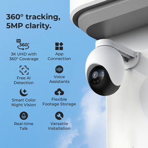 Caméra WiFi extérieure IMILAB SC730 3K 5MP avec projecteur, vision nocturne couleur intelligente 360° PTZ, détection IA et audio bidirectionnel pour maison et jardin - Product Image 2