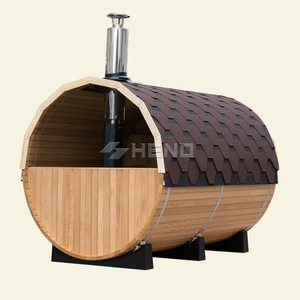 Atractiva y Duradera Sauna Móvil con Estufa, Sauna <span class=keywords><strong>de</strong></span> Barril <span class=keywords><strong>de</strong></span> Madera con Chimenea - Product Image 5