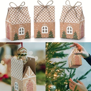 Boîte à bonbons de Noël en papier kraft de haute qualité, <span class=keywords><strong>prix</strong></span> imbattable, boîte à décorations de Noël, vente en gros - Product Image 3