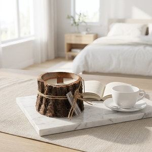 LANJO Handmade Wooden Stump Soy Wax <b>Candle</b> Smokeless Clean Burning Non-Toxic Eco-Friendly Modern Aromatherapy <b>Gift</b> for Birthday - Product Image 6