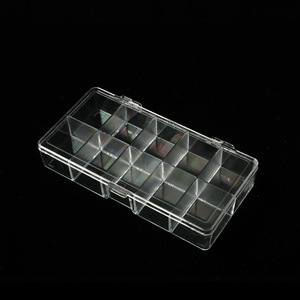Clear Plastic Storage Box 10 Compartment Rectangular With Lid For Jewelry Organizers Daily Necessities - Product Image 2