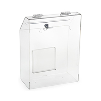 Wand halterung oder Tischplatte Clear Charity Box Kunststoff-Spenden box Acryl-Wahlurne mit Schloss