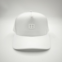 Casquette de golf sportive imperméable à cinq panneaux, broderie personnalisée à la main, faible MOQ, OEM, perforations laser, respirante, choix professionnel
