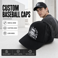 Venta al por mayor desde China: Gorra de golf perforada con láser para hombre y mujer, directamente de fábrica OEM, con parche de PVC personalizado, de secado rápido, con orificios, al por mayor.