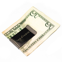 Cadeaux promotionnels de golf en Offre Spéciale Pince à billets en aluminium pour hommes Pince à billets en métal en alliage inoxydable vierge personnalisée avec logo laser
