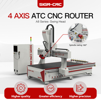Máquina Fresadora CNC de Madera de Alta Productividad A8-1325 de 4 Ejes