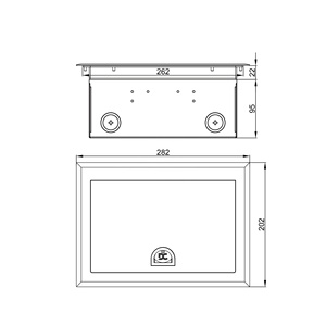 Boîte de plancher surélevée étanche avec prise dissimulée et couvercle à fermeture douce sécurisée pour aménagement de bureau moderne - Product Image 5