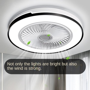 Ventilateur de plafond moderne pour chambre à coucher miniature, avec télécommande, avec lampes, ventilateur de plafond LED simple - Product Image 3