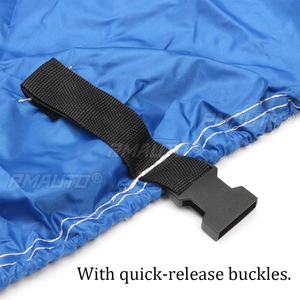 Bâche de bateau robuste bleue 210D pour bateaux à coque en V de 11-13 pieds/14-16 pieds/17-19 pieds/20-22 pieds, idéale pour la navigation rapide et les sports nautiques, imperméable et anti-poussière - Product Image 5