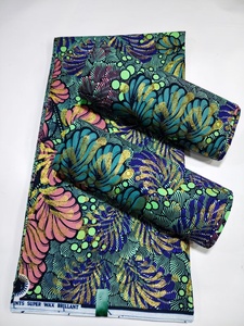 Kain Lilin Asli Belanda Desain Baru Grosir Mewah Super Gold Wax Print 100% Katun Lembut untuk Gaun Pernikahan Tekstil Rumah - Product Image 6