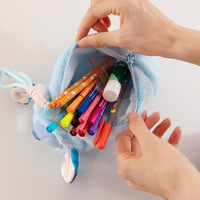 Tempat Pensil Boneka Stitch Tidur, Mainan Boneka Terbang, Tas Penyimpanan Makeup Sekolah untuk Siswa, Tas Pensil Lucu