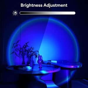 Cheap Popular Romantic Decorative Led Rainbow Sunrise Sunset Atmosphere <b>Projector</b> <b>Light</b> Lamp Home Indoor Living Room Modern ABS - Product Image 5