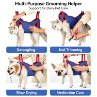 Hamac de toilettage pour animaux de compagnie en maille, pour chats et chiens, avec sangle réglable en nylon, vente en gros OEM ODM