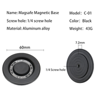 Support magnétique universel en alliage pour téléphone portable, base d'affichage pour appareil photo reflex numérique de bureau, accessoires de trépied à rotule universelle pour prise de vue