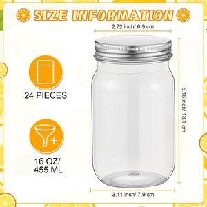 Tarro de Vidrio de Boca Ancha de 4oz-32oz con Tapa Metálica de Rosca para Almacenamiento de Galletas, Alimentos para Bebés, Gelatina y Azúcar - Ecológico - Precio de Fábrica - Product Image 3