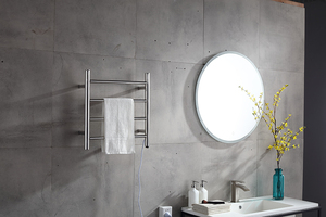 Sèche-serviettes de salle de bain CE, radiateur mural rond en <span class=keywords><strong>tube</strong></span>, support de séchage chauffant mural - Product Image 3
