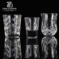 Mini verre de forme gravée à base lourde Unique roche de verre à Shot ensemble de 6 pièces ensemble de 50ml tasse à esprit de tireur