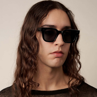 Lunettes de soleil polarisées de luxe haut de gamme 2026, monture carrée, logo personnalisé, protection UV400, en acétate, par une marque de créateur