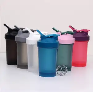제조업체는 직접 제공 400ml 스포츠 쉐이크 휴대용 피트니스 컵 밀크 쉐이크 컵 단백질 파우더 믹싱 컵