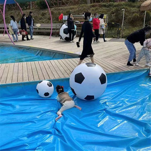 Extra Large <b>Inflatable</b> Colorful Ball 6ft Outdoor Beach Toy For Kids Play Soccer Water Fun Unisex Popo Ball - Product Image 3