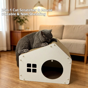 <b>Cat</b> Villa Multi-functional Pet Accessories Corrugated Paper <b>cat</b> <b>Tree</b> <b>Large</b> Space for Games Rest and Claw Grinding - Product Image 3