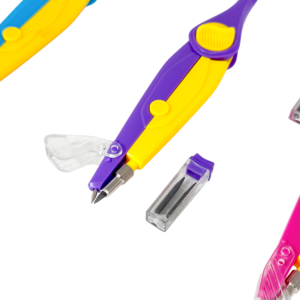 Student Math Compass with Replaceable Pencil Leads, Plastic Drawing Compass Set for School <strong>Drafting</strong> Art Stationery <strong>Supplies</strong> - Product Image 5