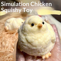 Jouet Squishy Poussin en Silicone en Gros, Jouet Sensoriel Anti-Stress Floqué en Forme de Petit Poulet à Presser pour Enfants