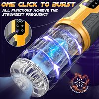 Freihändiger Elektrischer Stroker Sexmaschine Penispumpe Duale Vibration Stoßend Rotierend Automatischer Masturbator für Männer