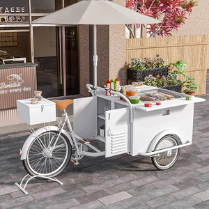 Galvanized Steel Reverse Trike Style Three Wheel Mobile <strong>Cart</strong> Integrated Cooking System Snack Vending Business <strong>Food</strong> Trailer - Product Image 1