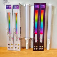 Bâton lumineux LED RGB portable avec volets coupe-flux pour photographie de portrait et diffusion en direct