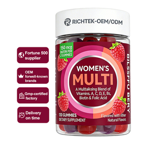 Gomitas Multivitamínicas para Mujer - Biotina, Ácido Fólico, Vitaminas A, <span class=keywords><strong>C</strong></span>, D, E, Complejo <span class=keywords><strong>B</strong></span>, Suplemento Dietético Diario - Product Image 4